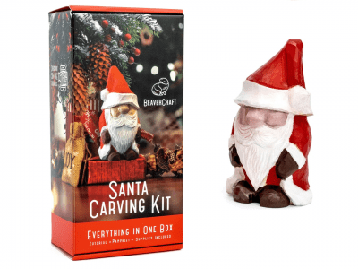 BeaverCraft DIY06 Santa Carving Kit – Complete Starter Whittling Kit for Beginners, Adults, Teens, and Kids