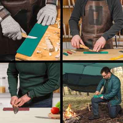 BeaverCraft LS7P03 Leather Strop with P03 Polishing Compound Set