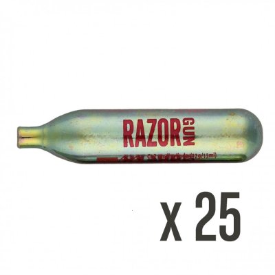 Razorgun 12grams CO2 Patroner 25-Pack