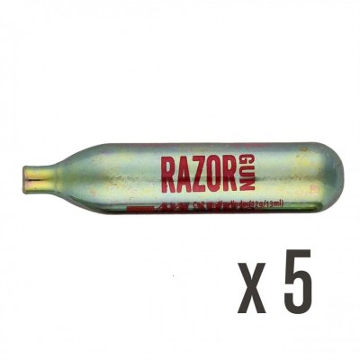 Razorgun 12grams CO2 Patroner 5-Pack