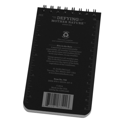 Rite In The Rain Notebook 7,5x12,5cm - Svart