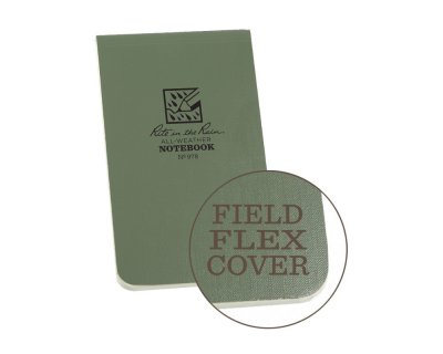 Rite In The Rain Top Bound Memo Book Field Flex-Cover, 8,3x13,3cm - Green