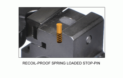 UTG 1" Med Profile Airgun QD Rings w/Stop Pin: 25mm Wide