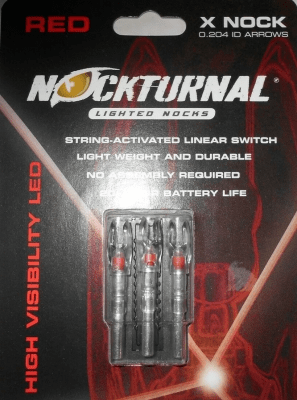 Nockturnal Lighted Nocks Red Size X