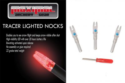 Maximal Archery Tracer Lighted Nocks Red Size S