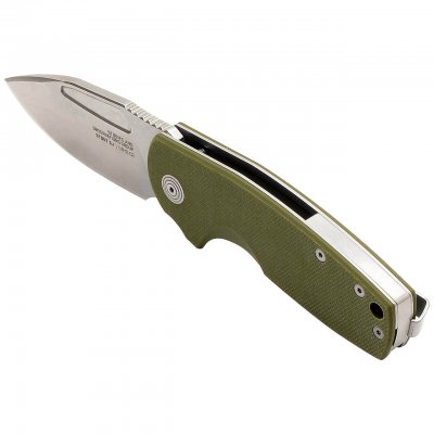 SOG Stout SJ Clip Point - OD/Stonewash