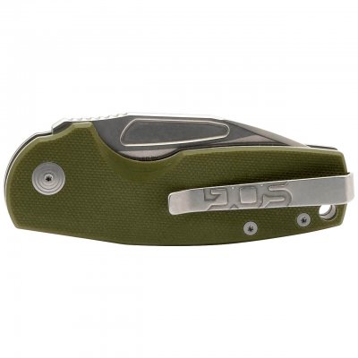 SOG Stout SJ Clip Point - OD/Stonewash