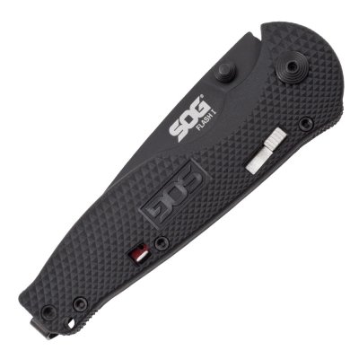 SOG Flash I Partially Serrated Black TiNi