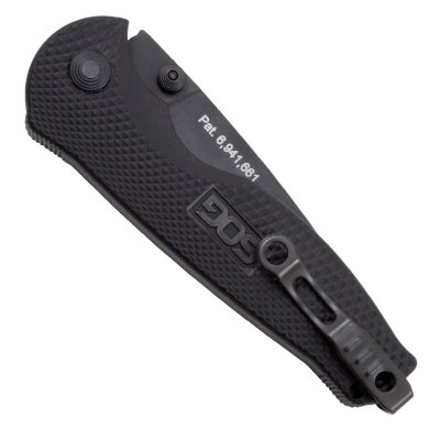 SOG Flash I Partially Serrated Black TiNi