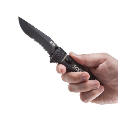 SOG Trident Elite Black Tini Serr.
