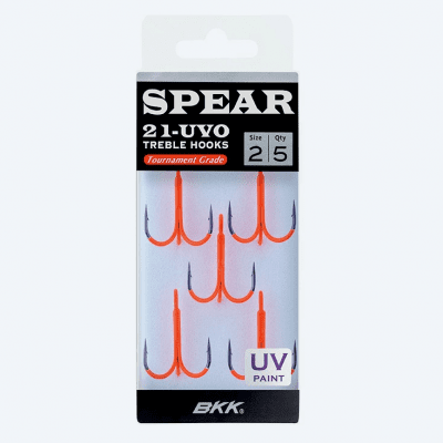 BKK SPEAR-21 UVO Treble Hook Orange