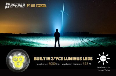 Speras P10R 8000LM Rechargeble LED-Light
