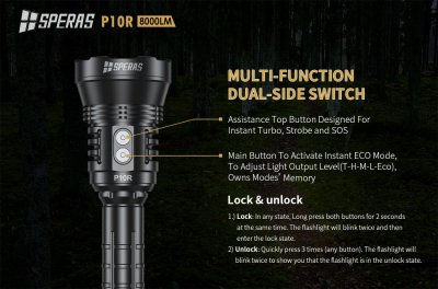 Speras P10R 8000LM Rechargeble LED-Light