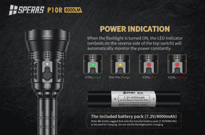 Speras P10R 8000LM Rechargeble LED-Light