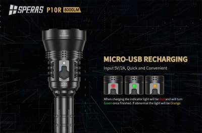 Speras P10R 8000LM Rechargeble LED-Light