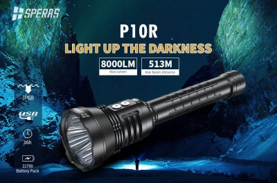 Speras P10R 8000LM Rechargeble LED-Light