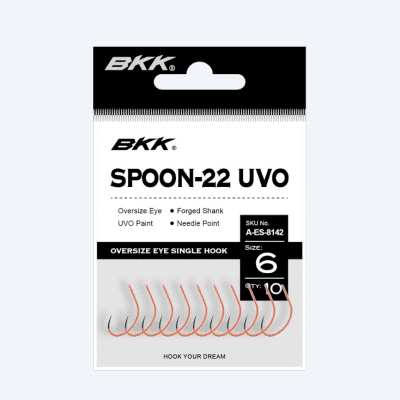 BKK Spoon-22 UVO #4 Single Lure Hook
