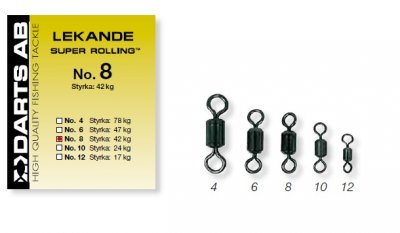 Darts Lekande "Super Rolling" (Storlek & Antal: #8 7 Pack)