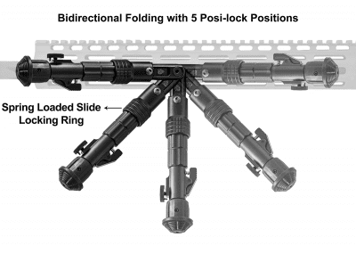 UTG Recon Flex Bipod 14,5-20,3cm Center Height M-LOK