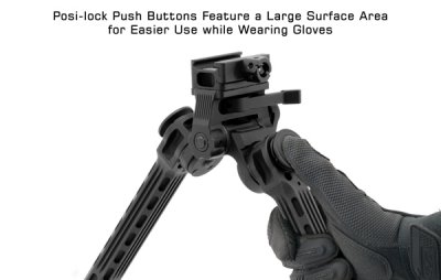 UTG Big Bore Full Stability Bipod 23-36cm Center Height