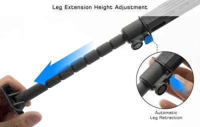 UTG Big Bore Full Stability Bipod 23-36cm Center Height