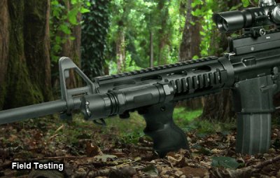 UTG Ambidextrous Combat Foregrip Symmetric Contour - Svart
