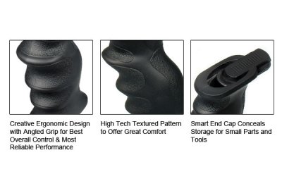 UTG Ambidextrous Combat Foregrip Symmetric Contour - Svart