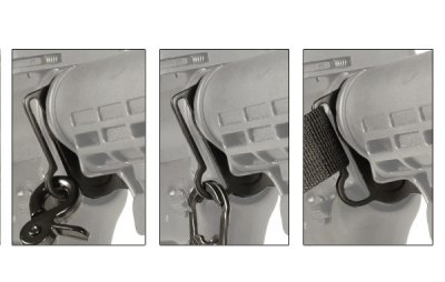 UTG Model 4/15 Collapsible Stock Receiver Plate with Ambidextrous Sling Adaptor