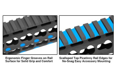 UTG PRO AR15 15" SuperSlim Free Float Keymod Compatible Rail