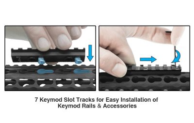 UTG PRO AR15 15" SuperSlim Free Float Keymod Compatible Rail