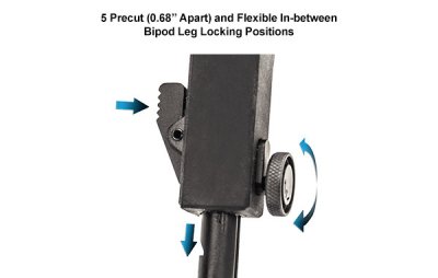 UTG Rubber Armored Full Metal QD Bipod 152-215mm