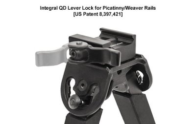 UTG Rubber Armored Full Metal QD Bipod 152-215mm