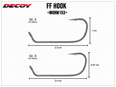 Decoy F.F. Hook Worm 153 4 Pack