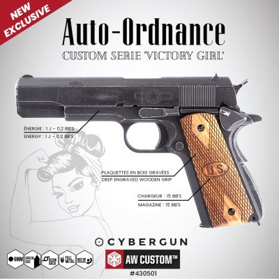 Cybergun AW Custom 1911 Auto Ordnance Victory Girl GBB 6mm