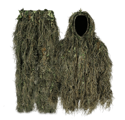 Full Mundur Hybrid Ghillie Suit - Woodland