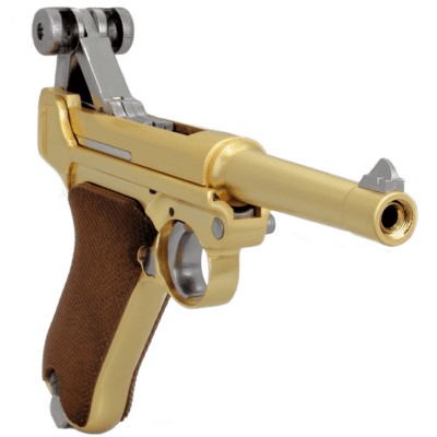WE P08 4" Luger GBB 6mm Full Metal - Guld