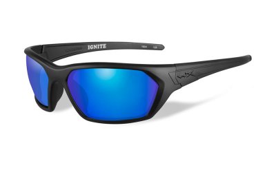 WileyX IGNITE Polarized Blue Mirror Matte Black Frame