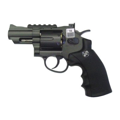 Win Gun CO2 Revolver 2,5" 6mm - Svart