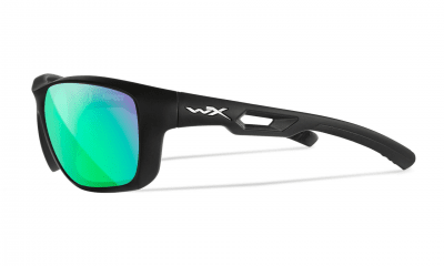 WileyX ASPECT CAPTIVATE Polarized Green Mirror Lenses Matte Black Frame