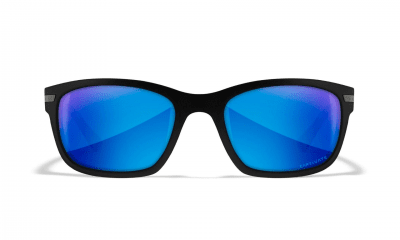 WileyX HELIX CAPTIVATE Polarized Blue Mirror Lenses Matte Black Frame