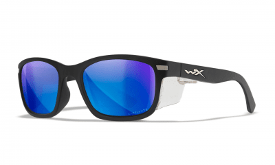 WileyX HELIX CAPTIVATE Polarized Blue Mirror Lenses Matte Black Frame