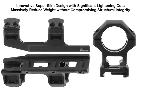 UTG ACCU-SYNC QR 30mm Scope Rings - Medium Profile Picatinny Mount With Quick Release