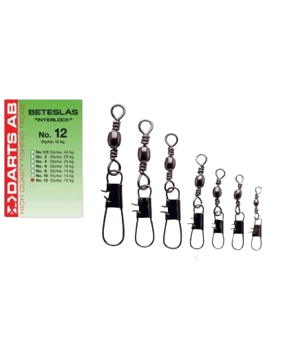 Darts Lure Locks with Swivel "Interlock" (Size & Amount: #2 5Pcs)