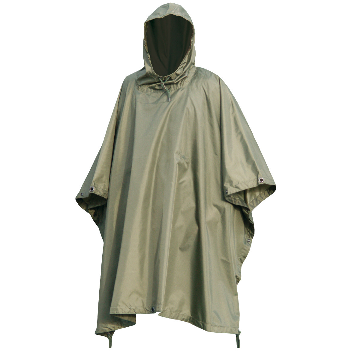 thumbnail image 2 of Coyote Brown Military Tactical All Weather Poncho – Ripstop Nylon 53x84, Unisex One Size 2 of 4