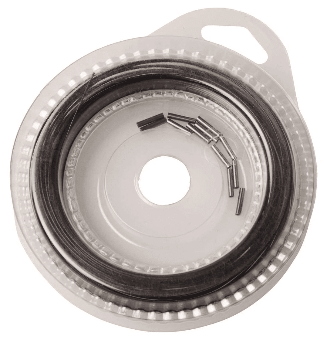KINETIC STEEL TRACE & CRIMPS 10M (Strength: 25lbs)