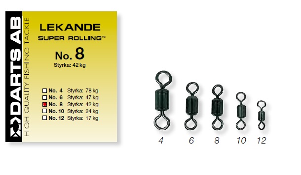 Darts Swivel "Super Rolling" (Size & Amount: #14 8Pcs)
